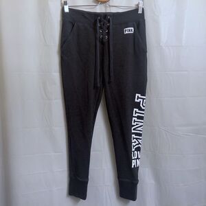 PINK Victoria's Secret Jogging Pants Women's Small Blue 25 1/2" Inseam Sweatpant